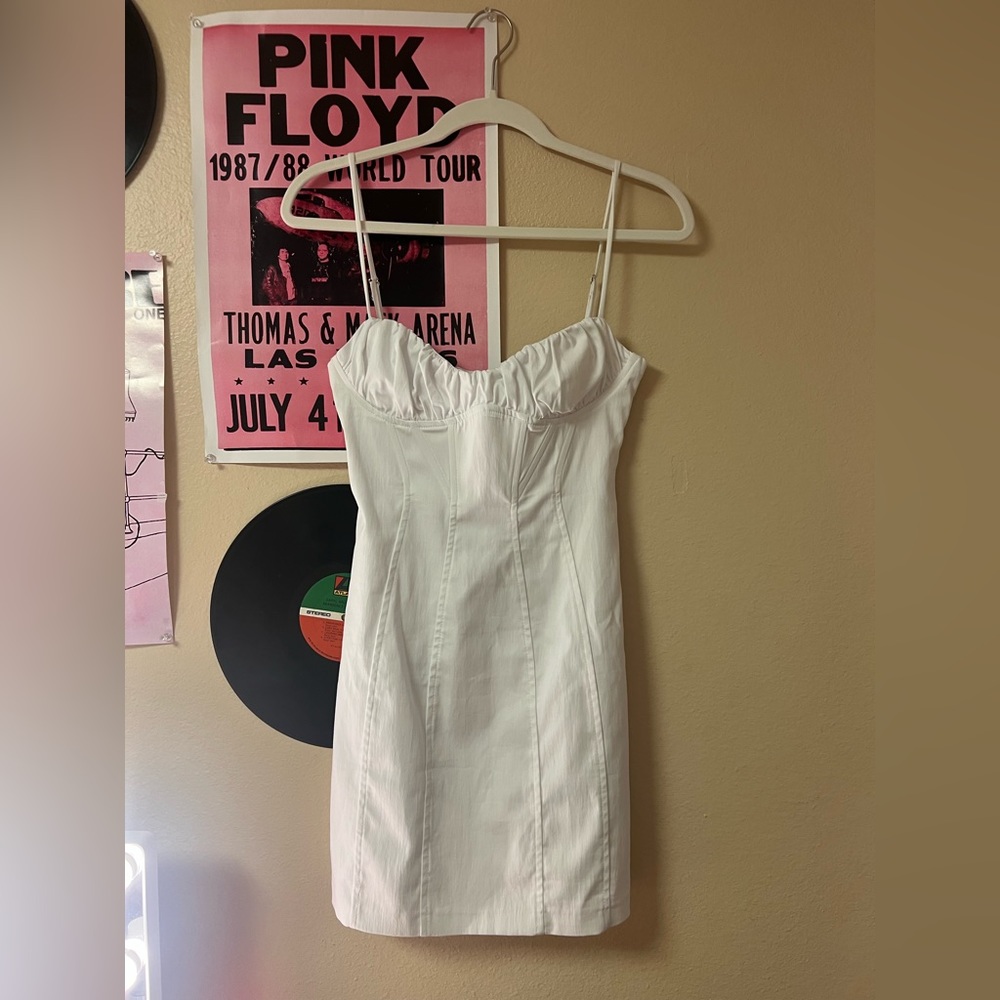 zara white mini dress